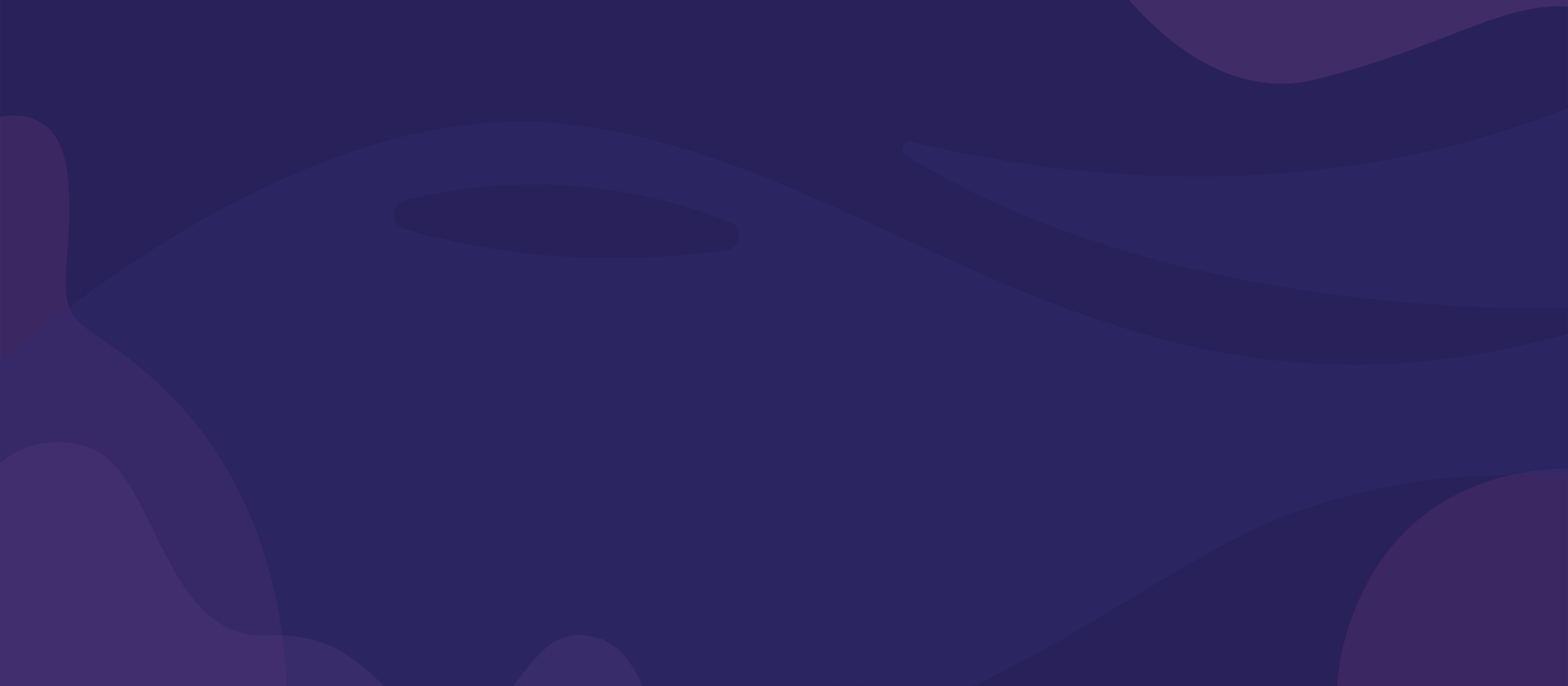 Abstract dark blue background with curved shapes.